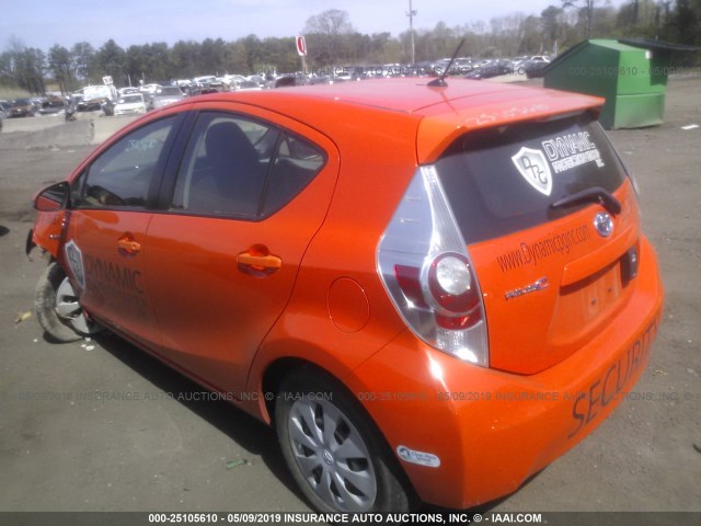 JTDKDTB32C1017578 - 2012 TOYOTA PRIUS C ORANGE photo 3