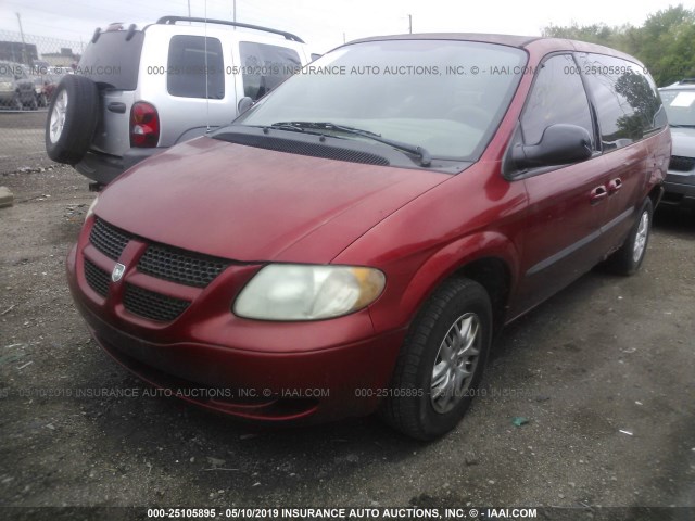 2D4GP44393R281069 - 2003 DODGE GRAND CARAVAN SPORT RED photo 2