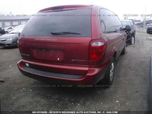 2D4GP44393R281069 - 2003 DODGE GRAND CARAVAN SPORT RED photo 4