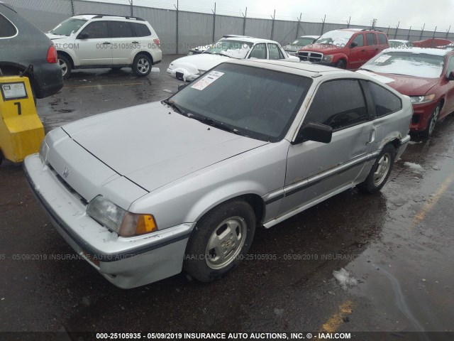 JHMEC1340HS051918 - 1987 HONDA CIVIC 1500 CRX SI SILVER photo 2