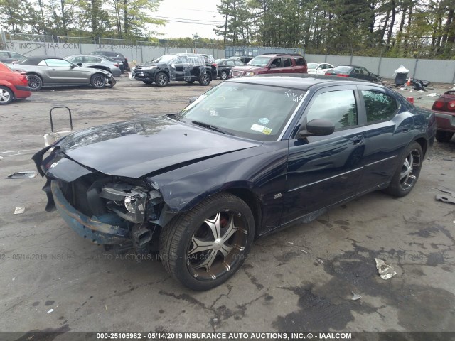 2B3KA43GX6H433174 - 2006 DODGE CHARGER SE/SXT BLUE photo 2