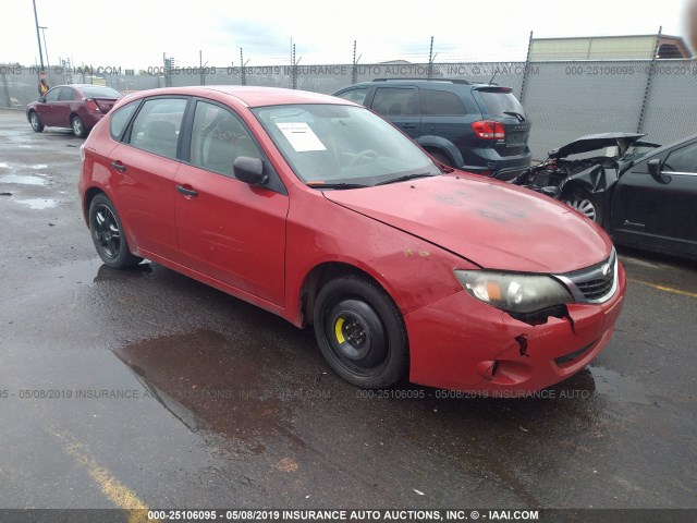 JF1GH61638H804857 - 2008 SUBARU IMPREZA 2.5I RED photo 1