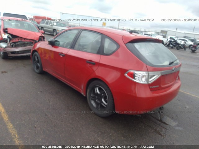 JF1GH61638H804857 - 2008 SUBARU IMPREZA 2.5I RED photo 3