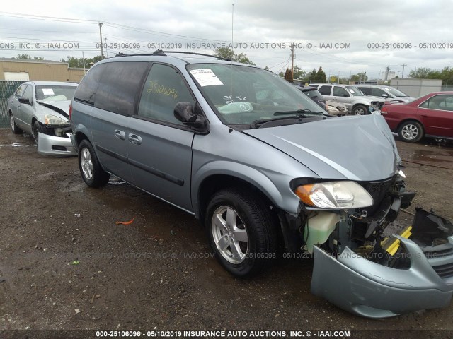 1D4GP45R35B119281 - 2005 DODGE CARAVAN SXT BLUE photo 1