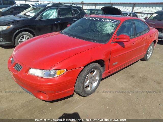 1G2WP5218WF306429 - 1998 PONTIAC GRAND PRIX GTP RED photo 2