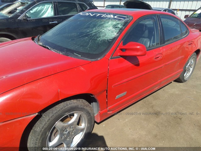 1G2WP5218WF306429 - 1998 PONTIAC GRAND PRIX GTP RED photo 6