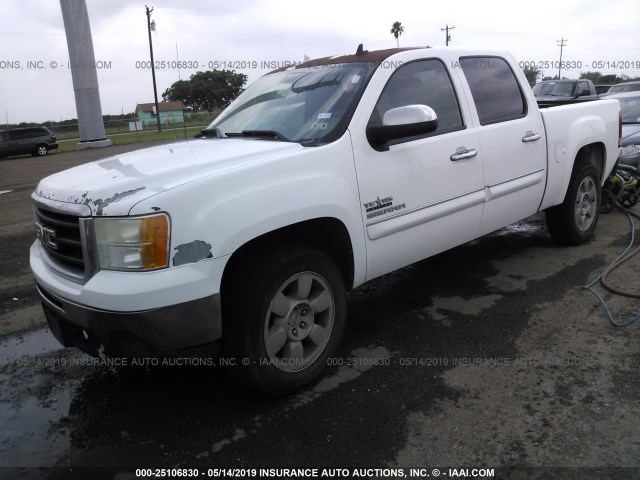 3GTP1VE00BG343360 - 2011 GMC SIERRA C1500 SLE WHITE photo 2