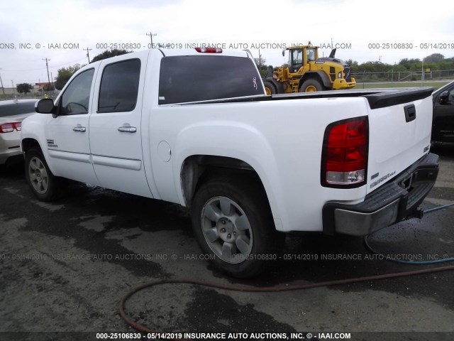 3GTP1VE00BG343360 - 2011 GMC SIERRA C1500 SLE WHITE photo 3