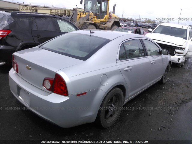 1G1ZB5EB4AF112672 - 2010 CHEVROLET MALIBU LS SILVER photo 4