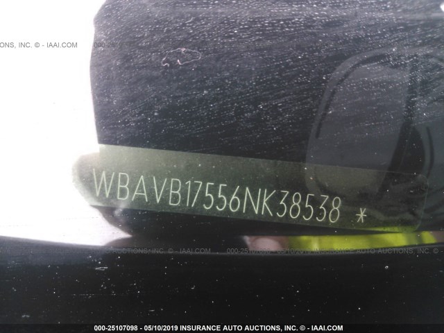 WBAVB17556NK38538 - 2006 BMW 325 I AUTOMATIC შავი ფოტო 9
