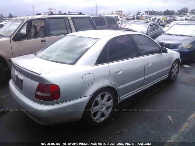 WAURD68D21A003769 - 2001 AUDI S4 2.7 QUATTRO SILVER photo 4