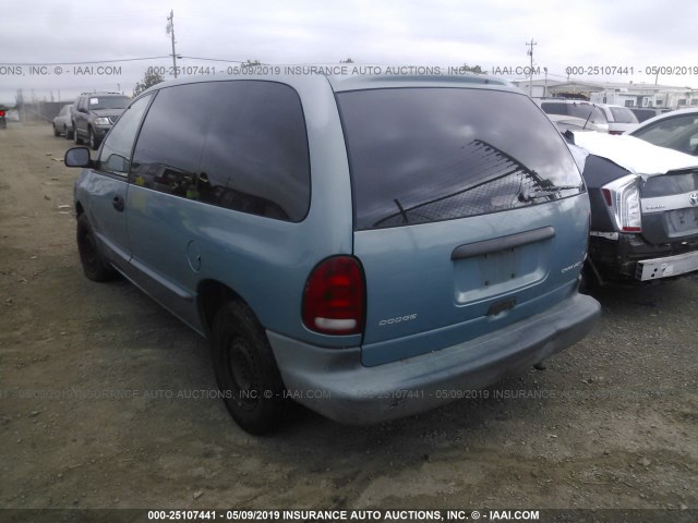 2B4FP25B8VR175604 - 1997 DODGE CARAVAN BLUE photo 3