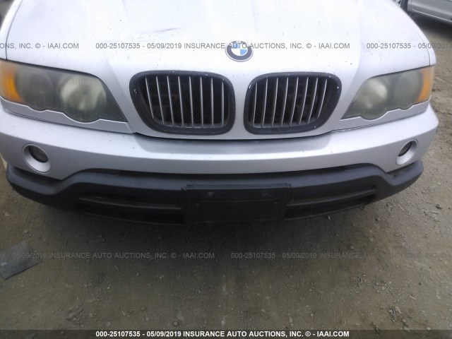 5UXFB33593LH47310 - 2003 BMW X5 4.4I SILVER photo 6