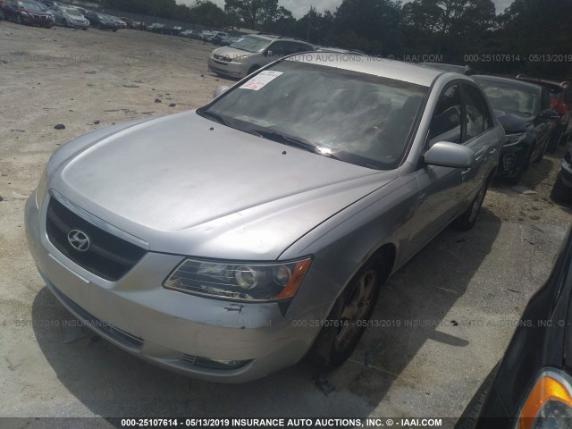 5NPEU46C16H120744 - 2006 HYUNDAI SONATA GLS/LX SILVER photo 2