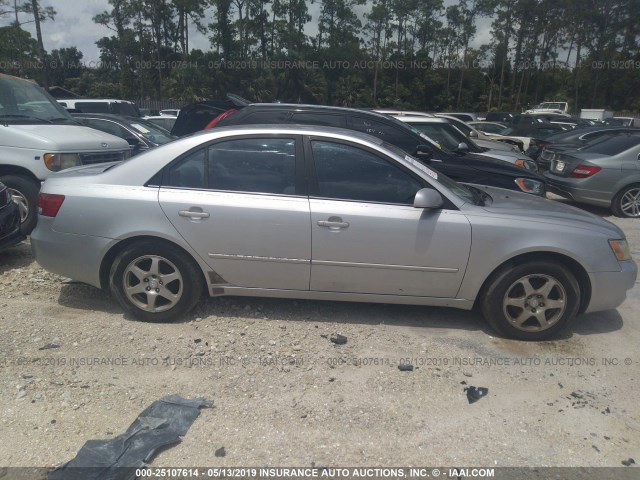 5NPEU46C16H120744 - 2006 HYUNDAI SONATA GLS/LX SILVER photo 6