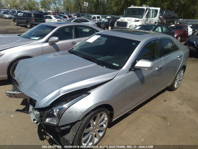 1G6AH5RX1E0102783 - 2014 CADILLAC ATS LUXURY SILVER photo 2