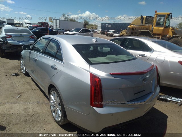 1G6AH5RX1E0102783 - 2014 CADILLAC ATS LUXURY SILVER photo 3