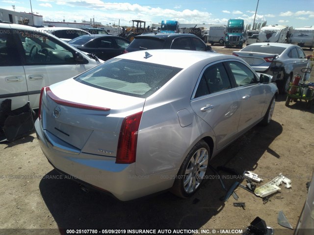 1G6AH5RX1E0102783 - 2014 CADILLAC ATS LUXURY SILVER photo 4