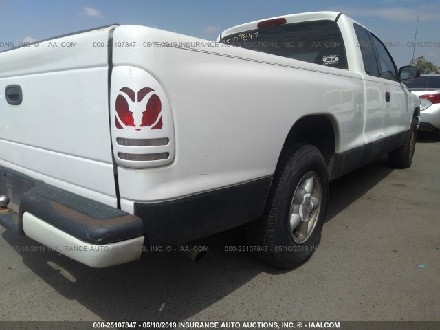 1B7FL22P7WS578018 - 1998 DODGE DAKOTA WHITE photo 6