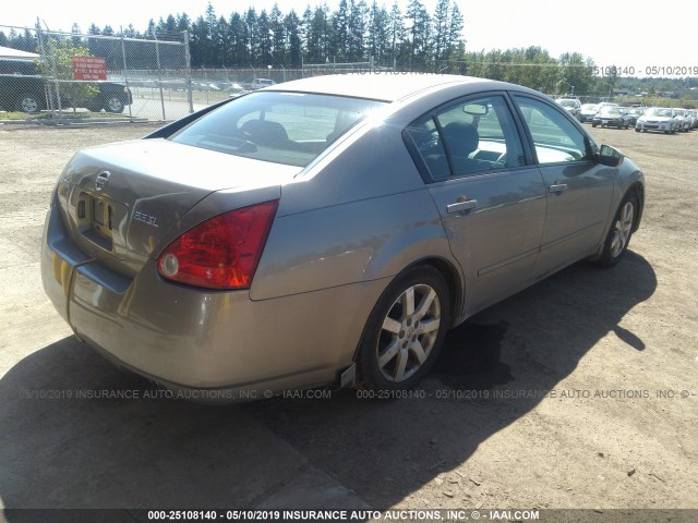 1N4BA41E04C880733 - 2004 NISSAN MAXIMA SE/SL TAN photo 4