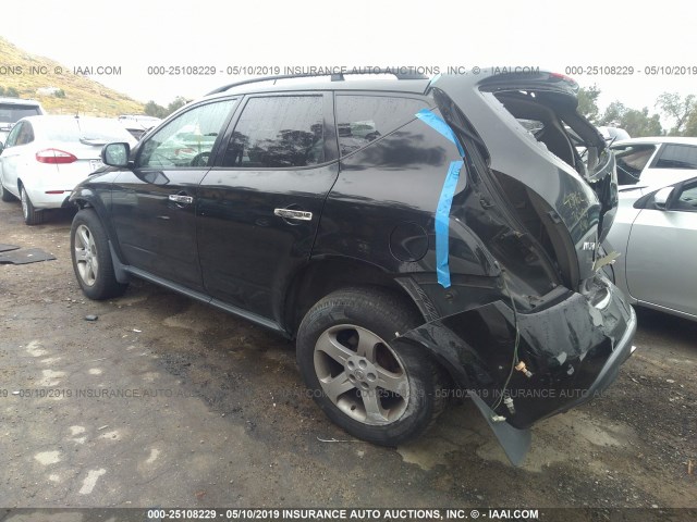 JN8AZ08T03W117298 - 2003 NISSAN MURANO SL/SE BLACK photo 3