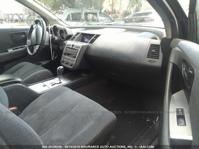 JN8AZ08T03W117298 - 2003 NISSAN MURANO SL/SE BLACK photo 5