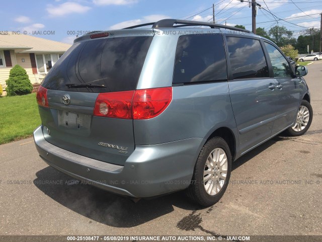 5TDBK22C88S015473 - 2008 TOYOTA SIENNA XLE/XLE LIMITED BLUE photo 4