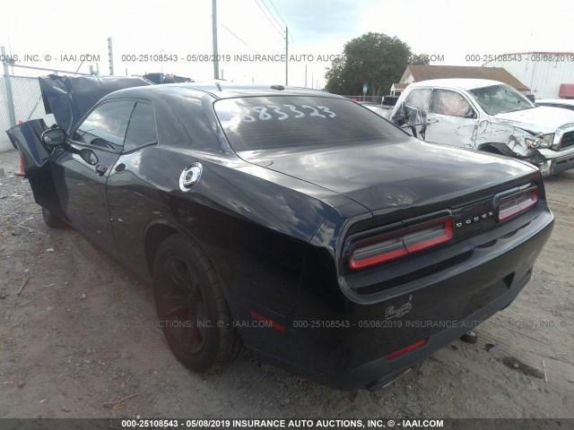 2C3CDZAG6FH883323 - 2015 DODGE CHALLENGER SXT BLACK photo 3