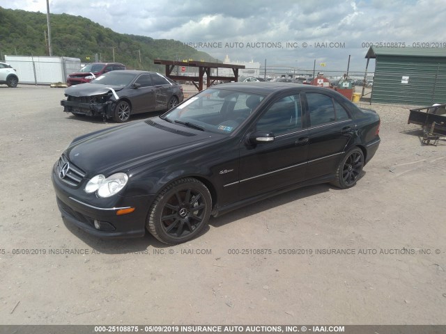 WDBRF76J25F610614 - 2005 MERCEDES-BENZ C 55 AMG BLACK photo 2