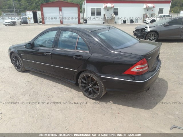 WDBRF76J25F610614 - 2005 MERCEDES-BENZ C 55 AMG BLACK photo 3