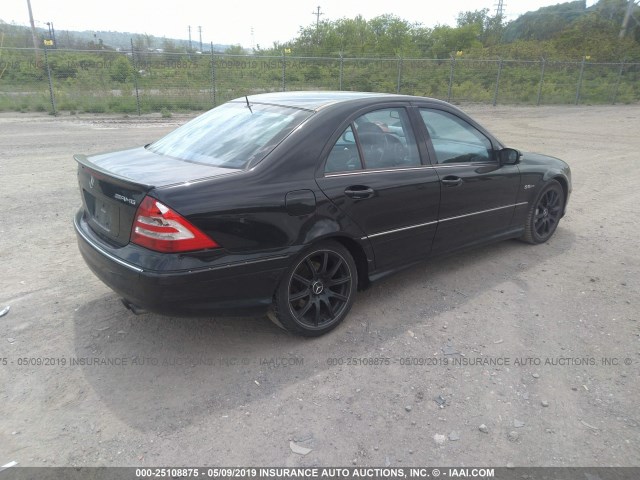 WDBRF76J25F610614 - 2005 MERCEDES-BENZ C 55 AMG BLACK photo 4