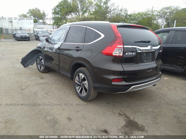 5J6RM4H94FL074206 - 2015 HONDA CR-V TOURING BLACK photo 3