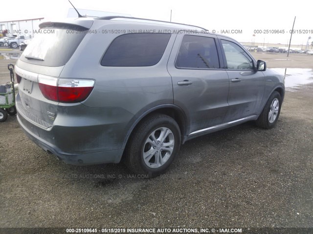 1D4RD4GG6BC666953 - 2011 DODGE DURANGO CREW GRAY photo 4