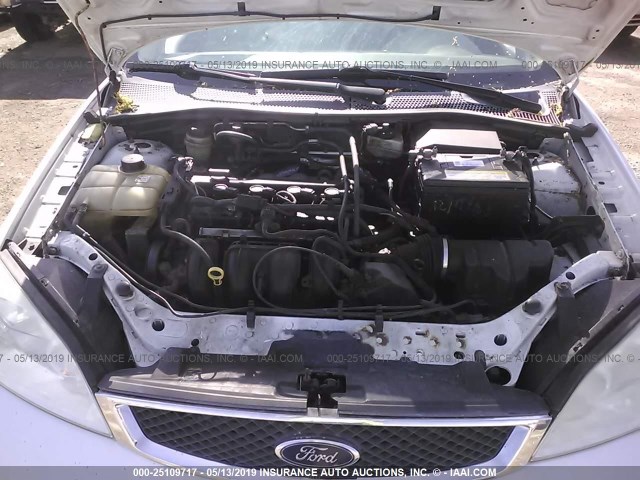 1FAFP34N45W182714 - 2005 FORD FOCUS ZX4 WHITE photo 10