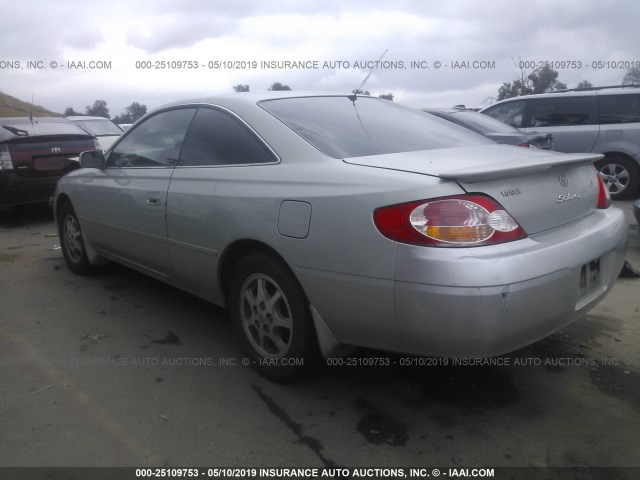 2T1CE22P93C024389 - 2003 TOYOTA CAMRY SOLARA SE SILVER photo 3