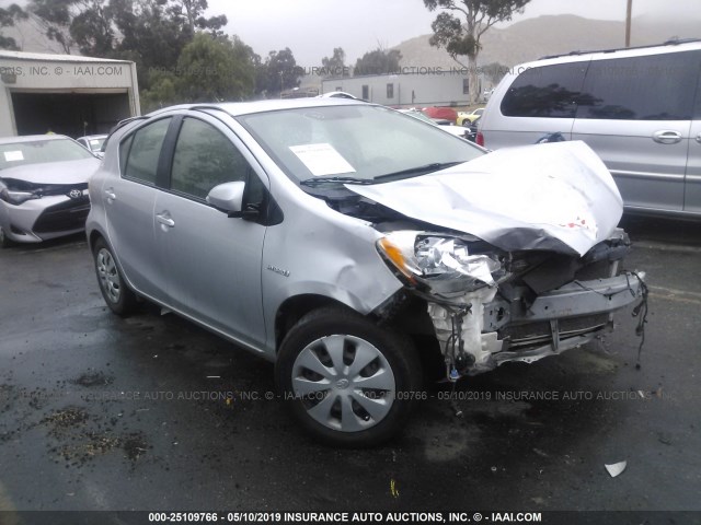 JTDKDTB34C1511845 - 2012 TOYOTA PRIUS C SILVER photo 1