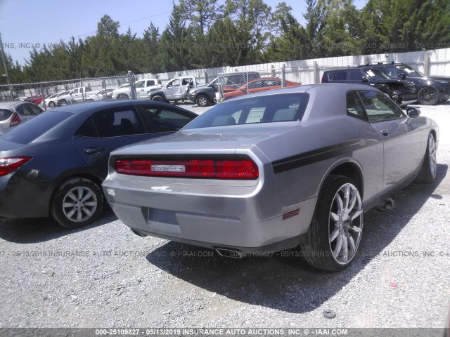 2C3CDYAG6EH126642 - 2014 DODGE CHALLENGER SXT SILVER photo 4