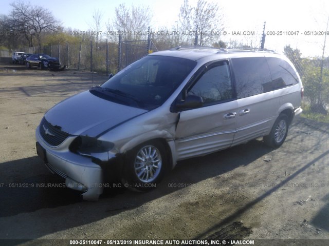 2C8GP64L01R240396 - 2001 CHRYSLER TOWN & COUNTRY LIMITED SILVER photo 2