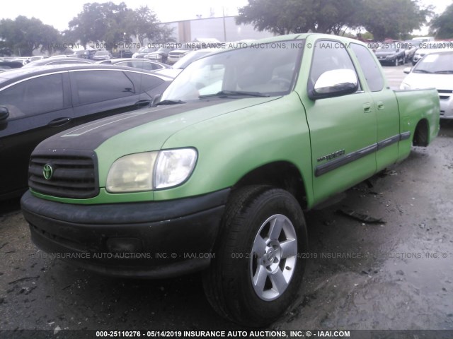 5TBRN34151S215457 - 2001 TOYOTA TUNDRA ACCESS CAB SR5 GREEN photo 2