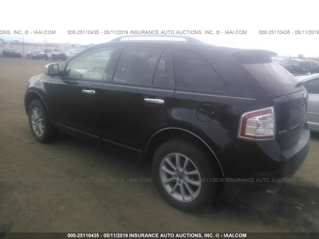 2FMDK48C47BA90016 - 2007 FORD EDGE SEL BLACK photo 3