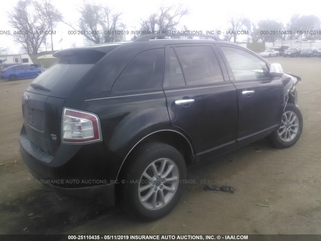 2FMDK48C47BA90016 - 2007 FORD EDGE SEL BLACK photo 4