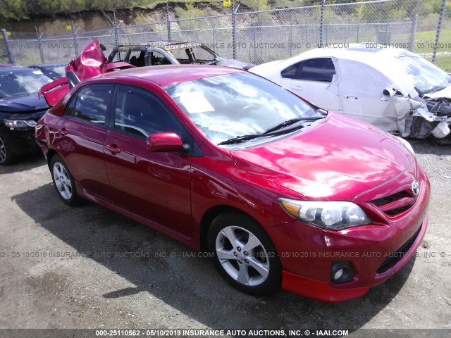 2T1BU4EE6DC100477 - 2013 TOYOTA COROLLA S/LE RED photo 1