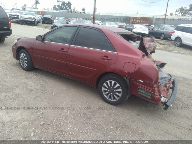 4T1BE32K75U075915 - 2005 TOYOTA CAMRY LE/XLE/SE MAROON photo 3