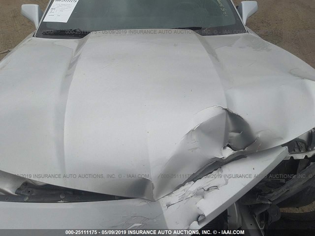 2G1FA1ED7B9155168 - 2011 CHEVROLET CAMARO LS SILVER photo 10