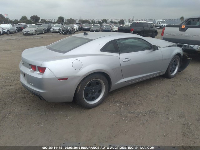 2G1FA1ED7B9155168 - 2011 CHEVROLET CAMARO LS SILVER photo 4