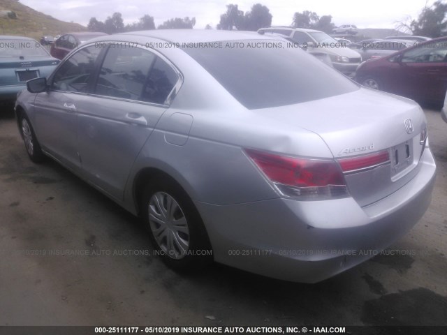 1HGCP2F43CA020287 - 2012 HONDA ACCORD LXP SILVER photo 3