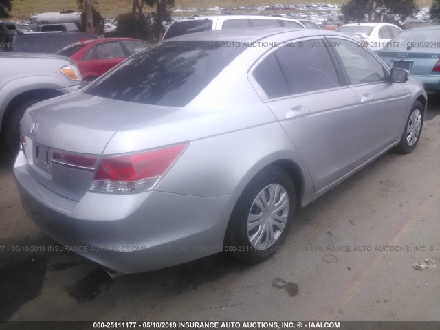 1HGCP2F43CA020287 - 2012 HONDA ACCORD LXP SILVER photo 4