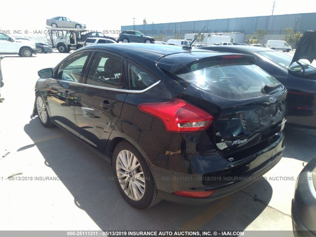 1FADP3N26HL272853 - 2017 FORD FOCUS TITANIUM BLACK photo 3