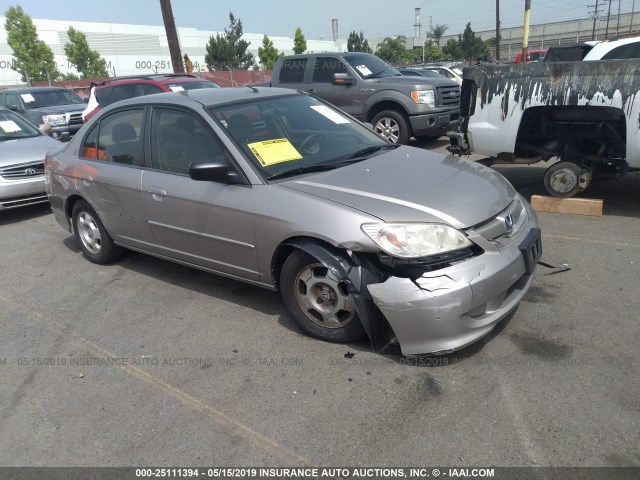 JHMES96604S015705 - 2004 HONDA CIVIC HYBRID GRAY photo 1