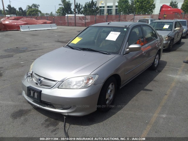 JHMES96604S015705 - 2004 HONDA CIVIC HYBRID GRAY photo 2